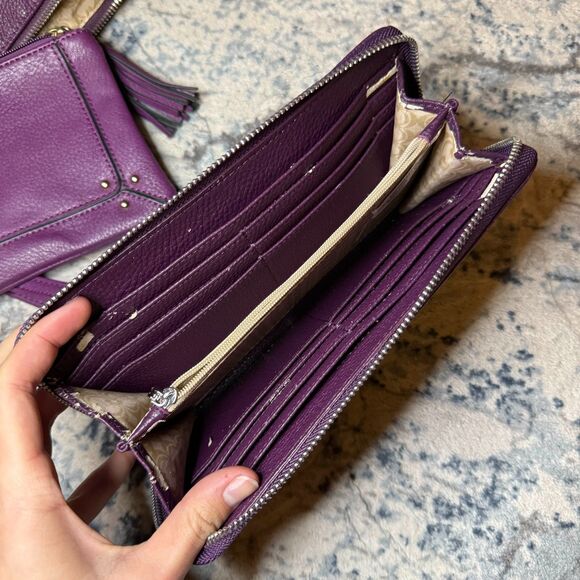 Purple Charming Charlie Purse Wallet Coin Pouch Clutch Set of Three - Picture 4 of 9